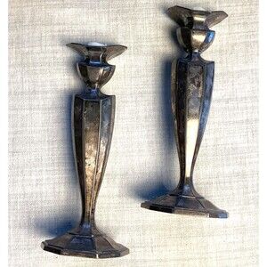 Vintage Reed & Barton Candlesticks 780 Silverplated 9” - Set of 2